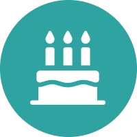Simple birthday cake illustration